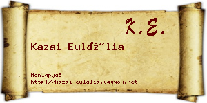 Kazai Eulália névjegykártya